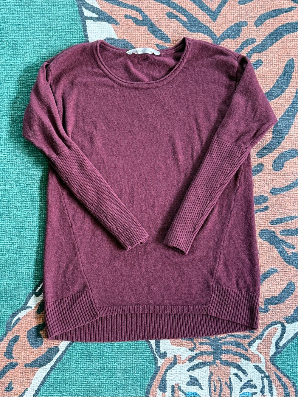 Athleta Burgundy tunic 100% merino wool